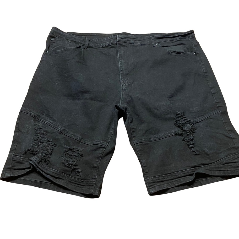 M.Society Black Distressed Denim Shorts Men’s Size 46